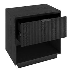 (2) BRAND NEW IN BOX 1 Drawer 24” Black Nightstand