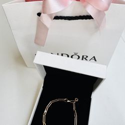 Rose Gold Pandora Bracelet 