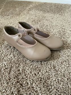 Capezio tan tap Dance shoes girl size 11.5