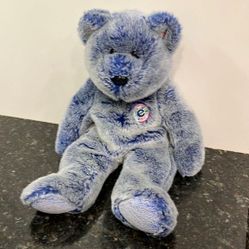 Periwinkle 2001 Ty Beanie Buddy 14in Blue Plush E Teddy Bear . No tag 