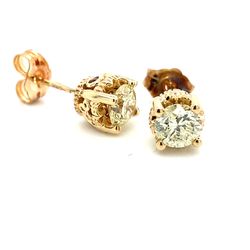 10k Gold Diamond Stud Earrings .66ctw 132111 1