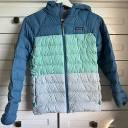 Patagonia Youth Reversible Down Sweater Hooded Jacket