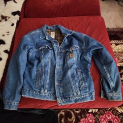 Vintage Carhartt Denim Jacket Blanket Lined  Size  Xxl