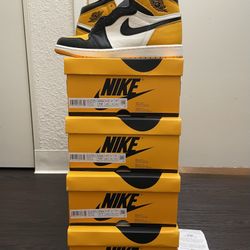 Nike Air Jordan 1 Retro High OG Yellow Toe “ Taxi ”Men’s Size 12 US !! READ DESCRIPTION❤️