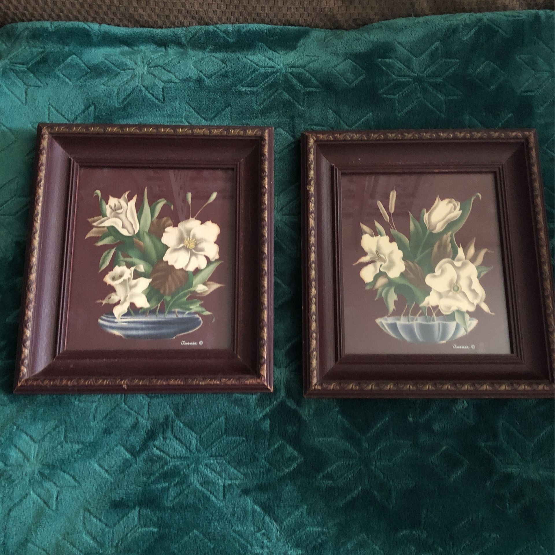 1940’s Turner Picture Set,beautiful Original Wood Frame