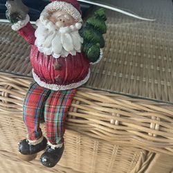 Santa Claus 8” Shelf Sitter Ceramic - Cloth
