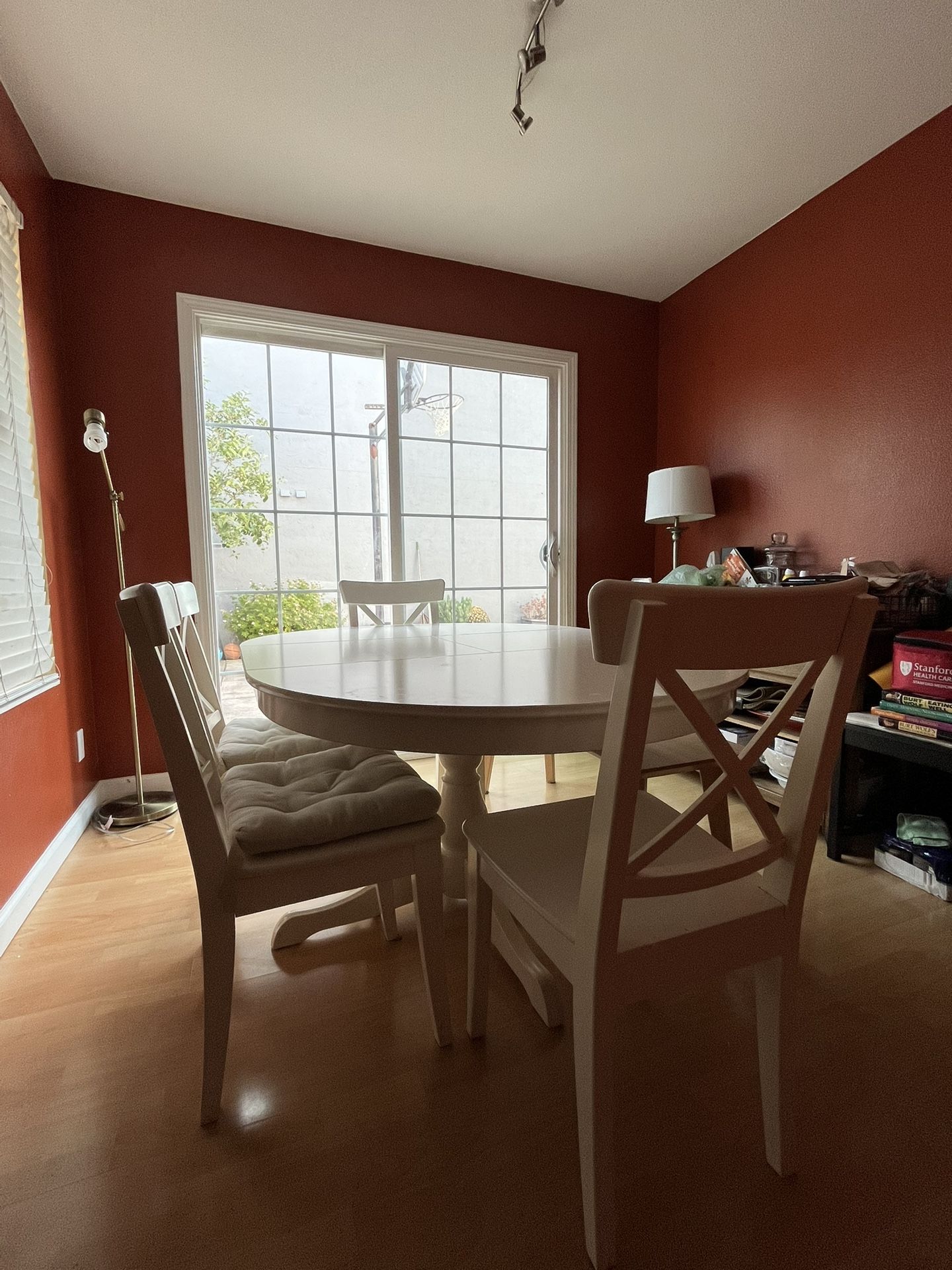 Extendable White Dining Table