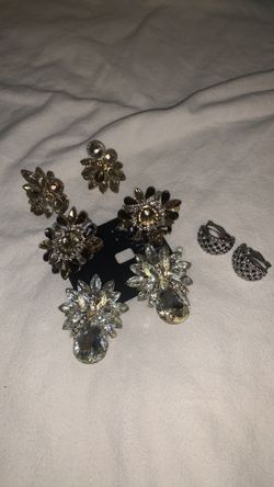 Clip On Earrings Set Of Four 