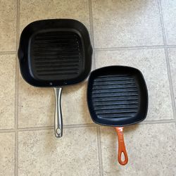 Two Cast-Iron Bacon Cookers