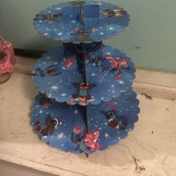 Stitch & Angel Muffins Decoration Party Cupcakes Stand Carton Reusable 