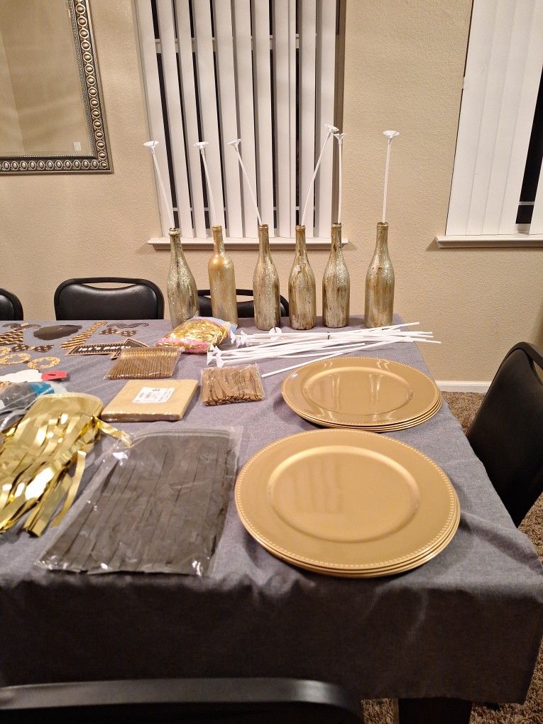 Black And Gold Party Stuff