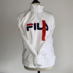 FILA logo White zipper sweatshirt 