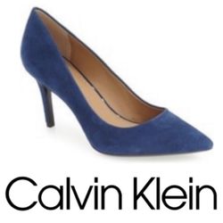 Calvin Klein Gayle suede pointy toe pumps