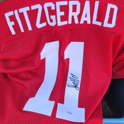 Signed Larry Fitzgerald  NFL Jersey 