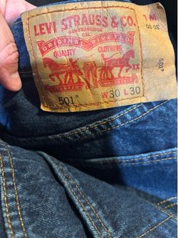 Levi Strauss 501  jeans  30x30