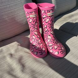 Hunter Girls Rain Boots Size 10