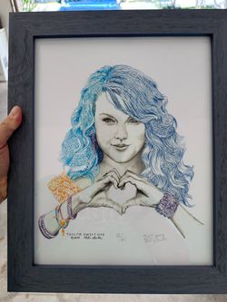 Taylor Swift Signed Limited Edition Art Print #12/60 – Framed