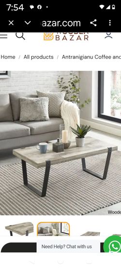 43"x16x22"Antranigianu Coffee and center Table