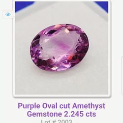 Purple Oval Cut Amethyst Gemstone 