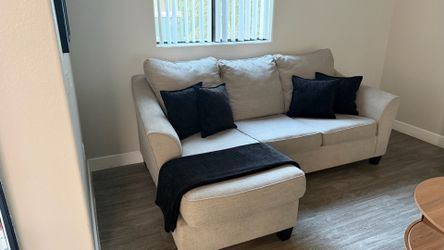 Light Gray Reversible Sectional Sofa