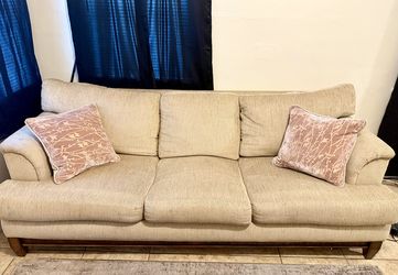 Tan Sofa 50$ Must Go ASAP