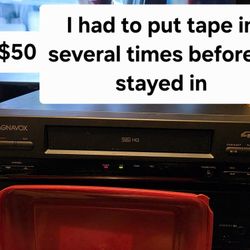 Magnavox VCR $50 firm
I had to put the tape in several times before the tape stayed in, then it worked perfectly.
Pick up in Harlingen, I live near Wa