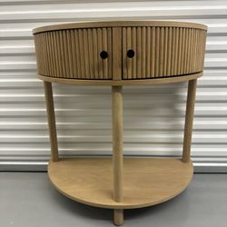 Half Circle Console Table  With Storage 