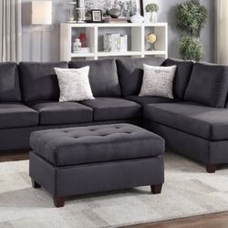 3 Pc Sectional Set With Ottoman
