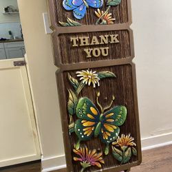 Solid Wood Thank You Sign