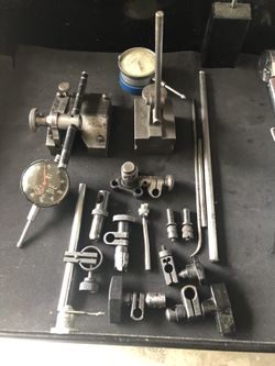 2 Antique Indicator bases,dials & attachments