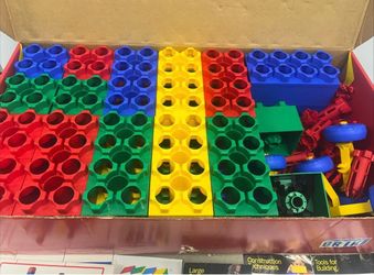 Big Box of BRIK Building Blocks Pegs Wheels Large Building Toys 6044