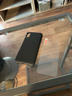 iPhone X or XS case and tempered glass $20