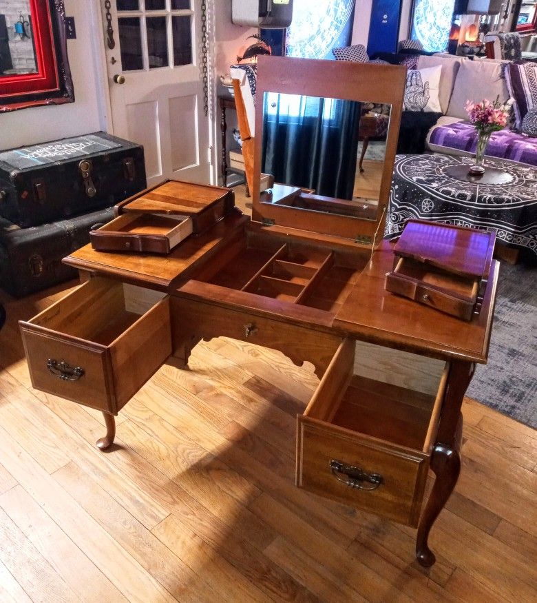 Antique Solid Cherry Dressing Table
