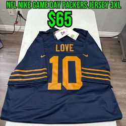 NFL Nike #10 Jordan Love Green Bay Packers Nike The 1923 Classic Game Jersey  Navy Men’s Jersey Size 3XL