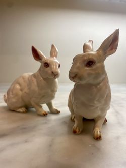 Vintage Lefton Life-like Japanese Rabbits