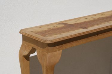 Handmade Queen Anne Sofa Console Table – Fire-Figured Sugar Pine