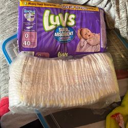 New born Diapers Luvs & Pampers 