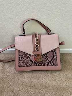 Aldo Pink Structured Crossbody Handbag