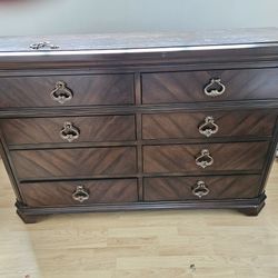 American Made Dark Oak Wooden Dresser 