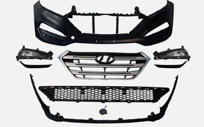 For 2016-2018 Hyundai Tucson New Complete Front Bumper Kit W/ Grille & Fog Light