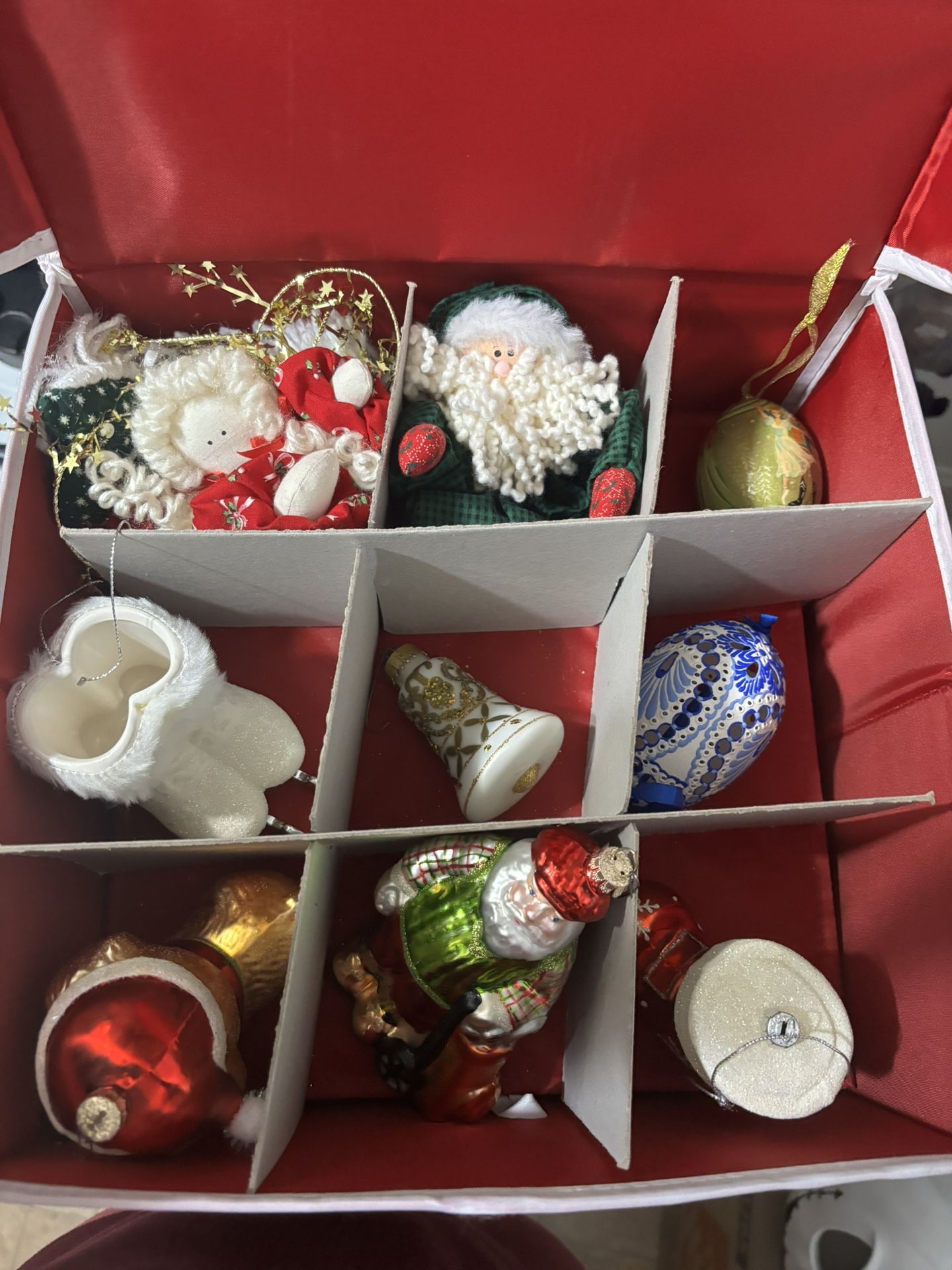 13 Vintage Christmas Glass Ornaments ALL Shapes, ALL sizes With Storage Boxing