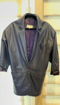 Dark purple leather size small $15