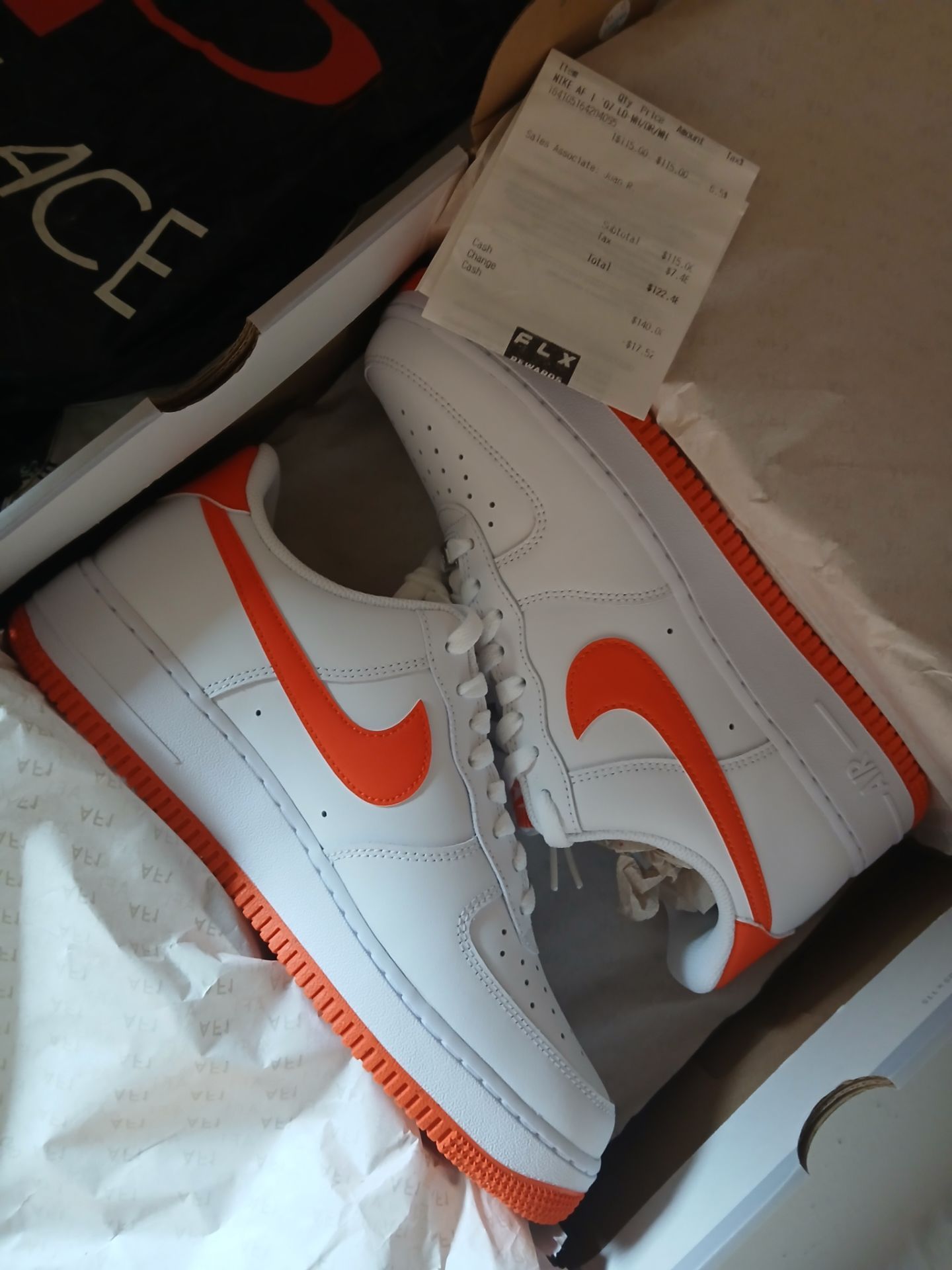 Airforce ones white/orange