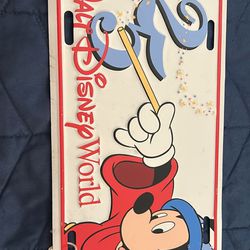 Walt Disney World Scorcerer Mickey 25th Anniversary license plate