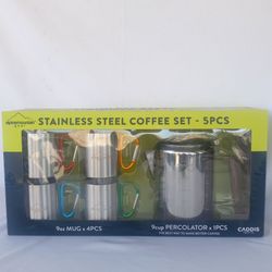 Alpine Mountain Gear Stainless Steel  Coffee Set 5-Pack