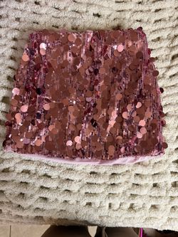 Pink Sequin Skirt 
