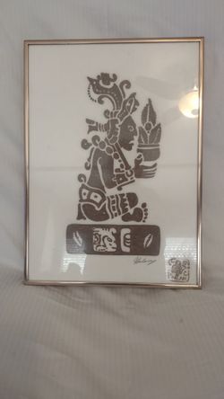 Vintage Mexican Mayan Artwork