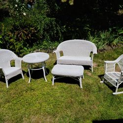 Antique Wicker Patio Set