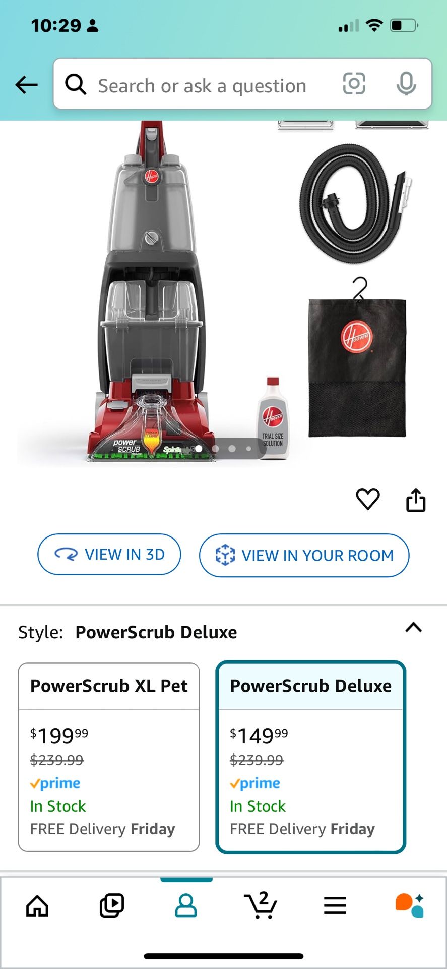 Hoover PowerScrub Deluxe Carpet Cleaner Machine