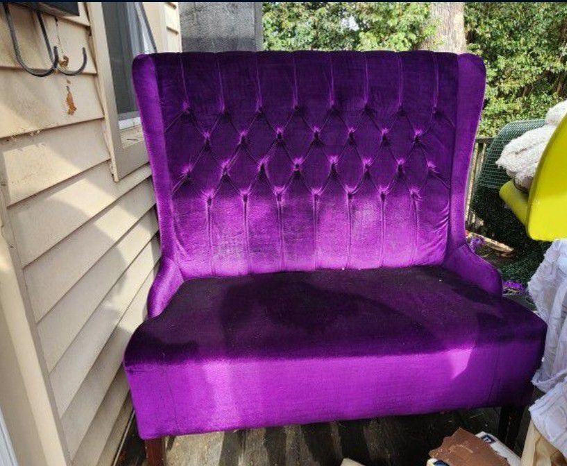 Plush Purple High Bank Chair